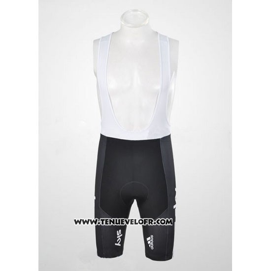 2011 Maillot Ciclismo Sky Noir et Azur Manches Courtes et Cuissard